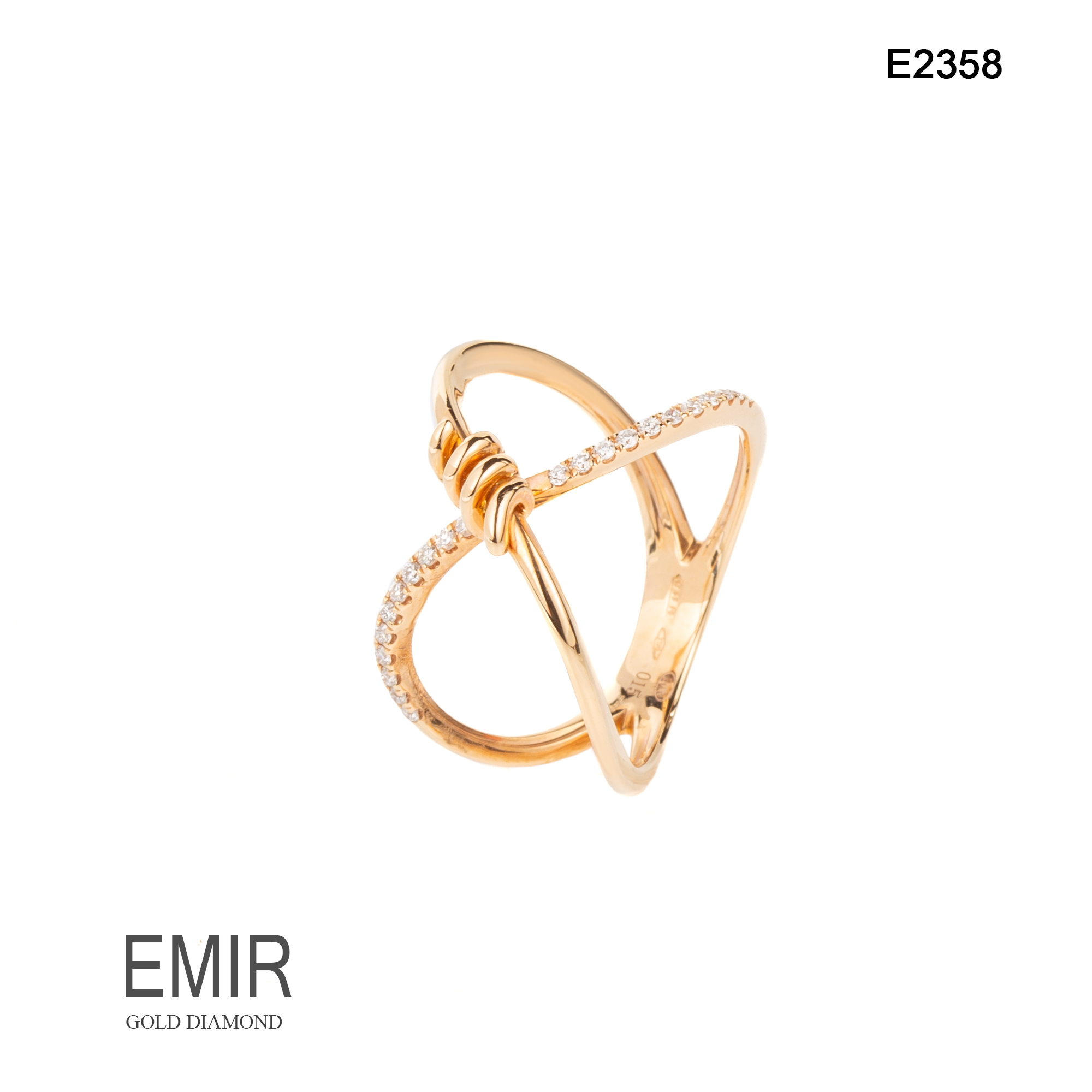 Inel Aur Galben cu Diamant E2358 - imagine 4