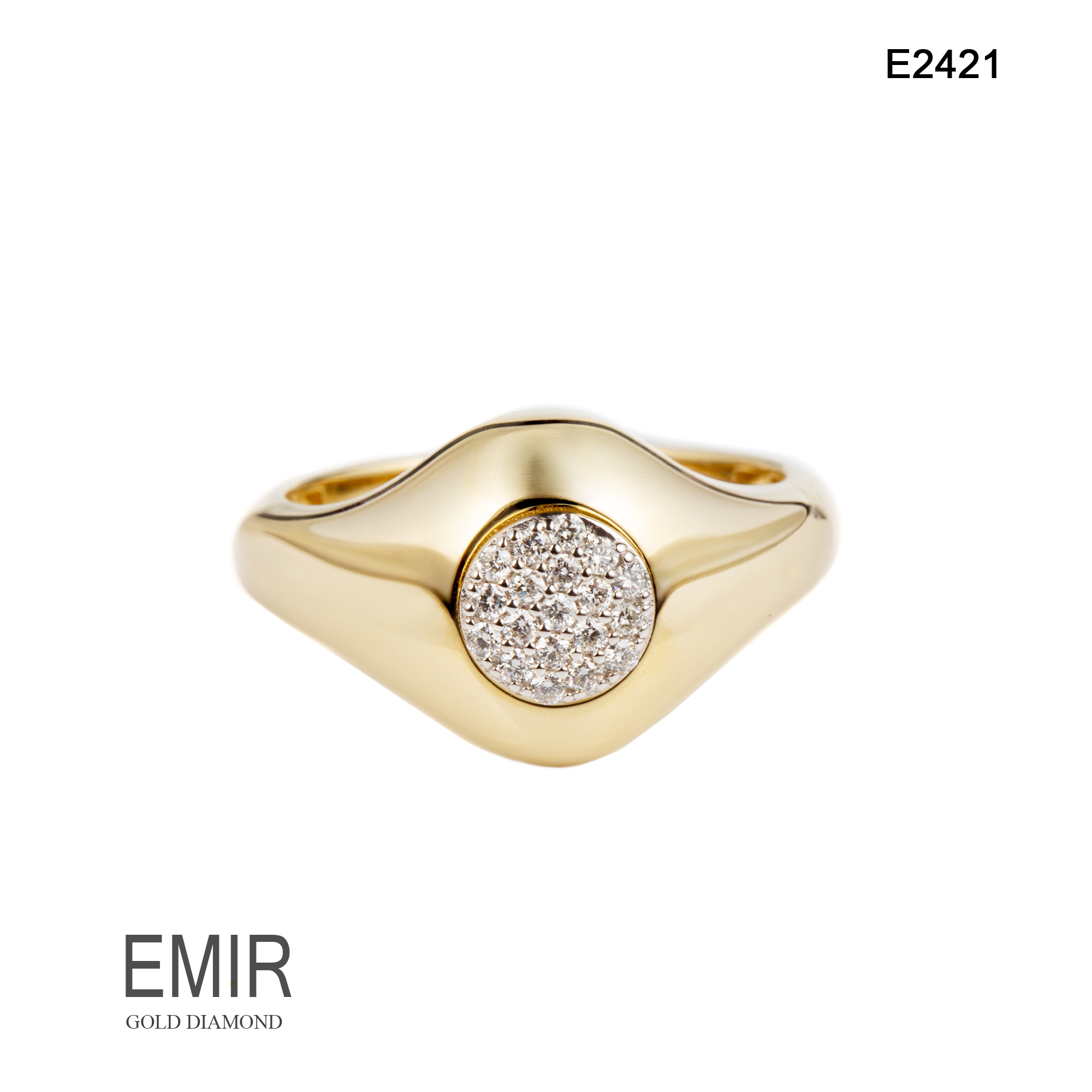 Inel Aur Galben cu Diamant E2421 - imagine 3