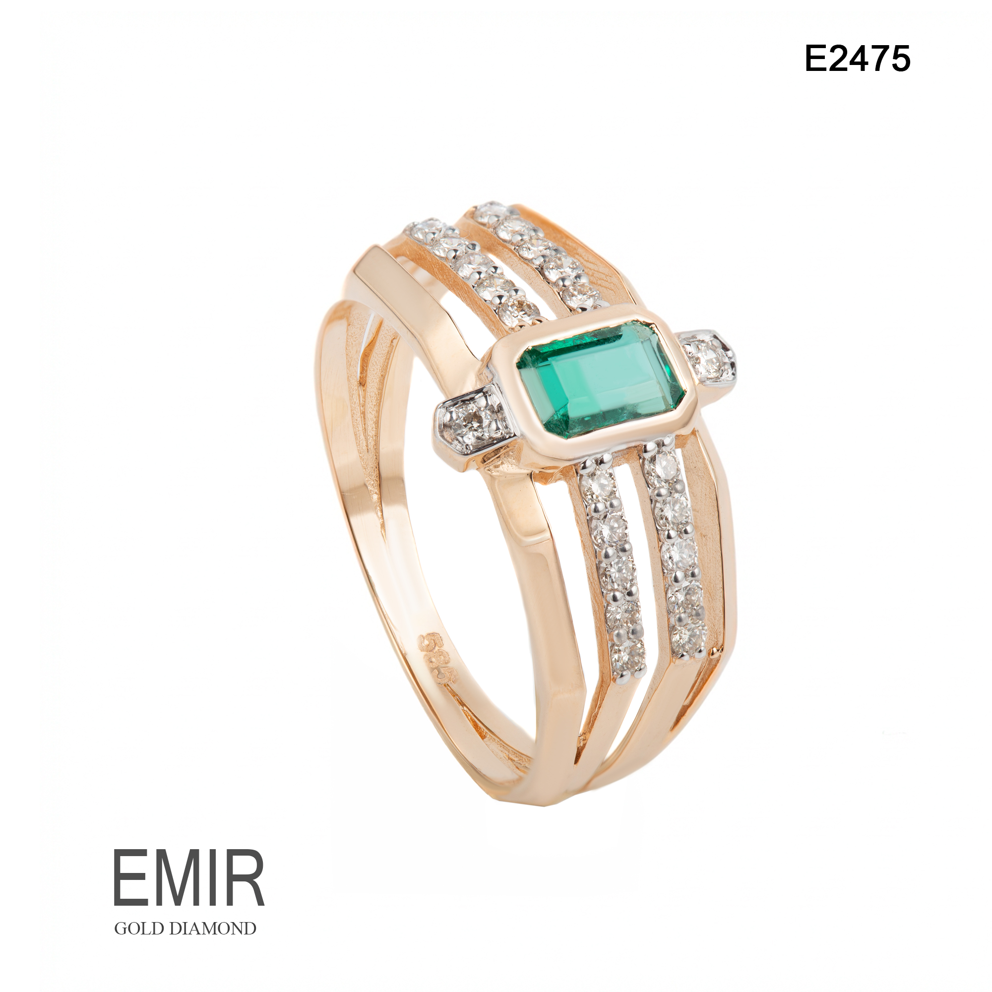 Inel Aur Galben cu Diamant E2475