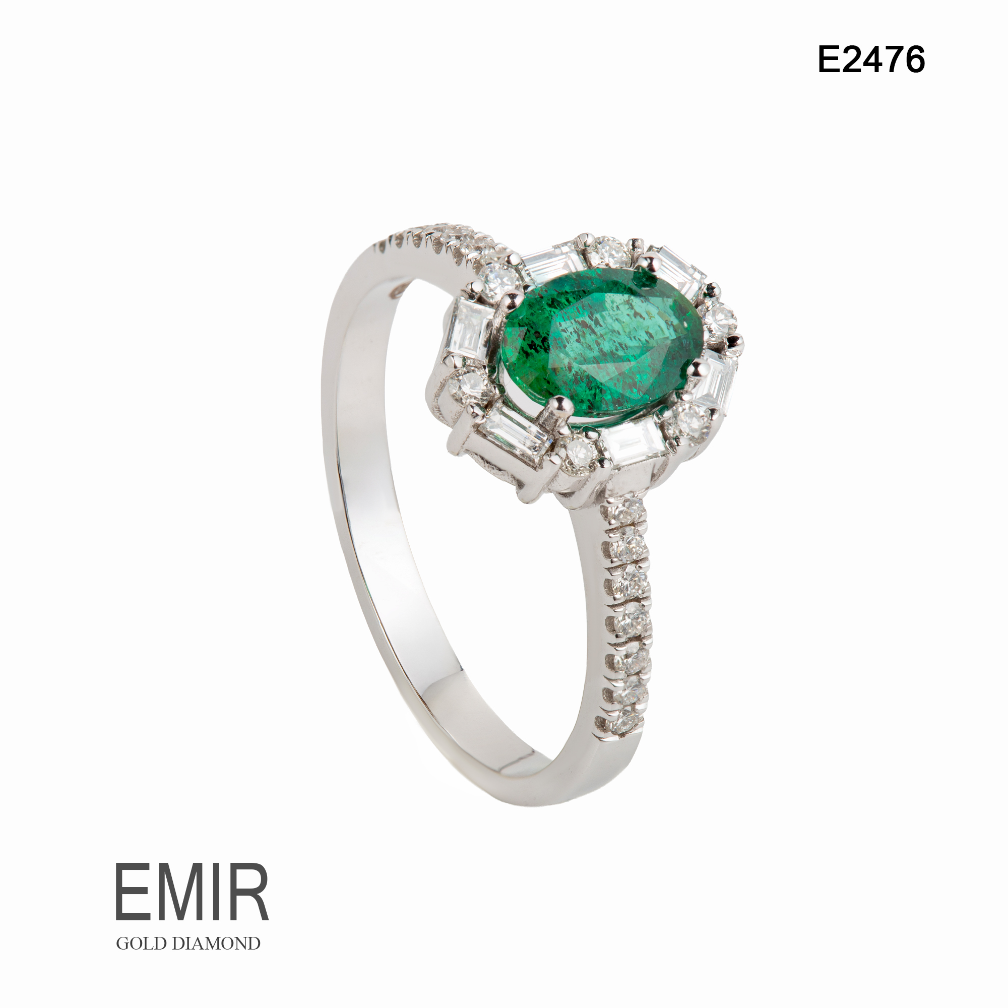 Inel Aur Alb cu Diamant E2476