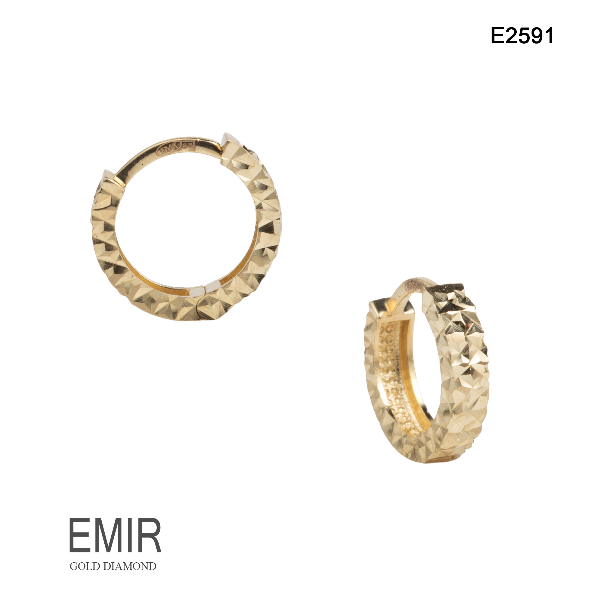 Cercei Aur Galben 14K 1.80 GR E2591 - imagine 3